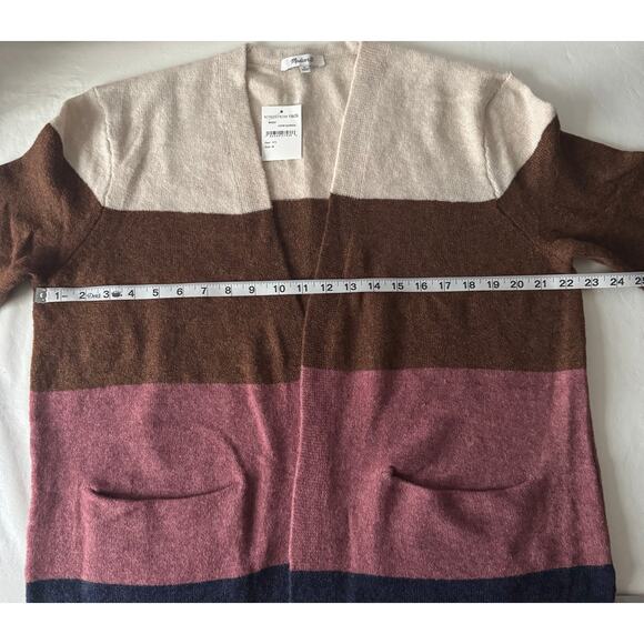 New Madewell Wide Stripe Ryder Cardigan Sweater Women's Size M - Picture 7 of 7